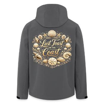 Last Toast on the Coast – Filigreer Bachelor Party Sea - Men’s Recycled Softshell Jacket by Stanley/Stella - black - Back - AI Model Male 185 light (185cm)