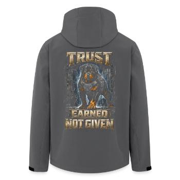 Rottweiler Hund - Recycelte Männer Softshell-Jacke von Stanley/Stella - Schwarz - Hinten - AI Model Male 185 light (185cm)