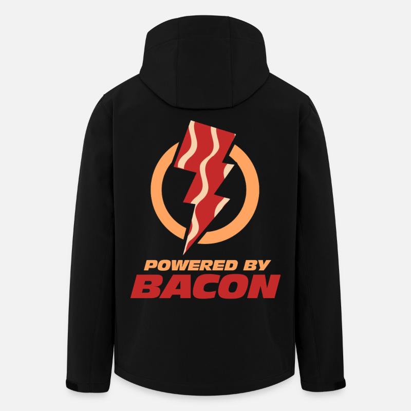 Propulsé par Bacon Lightning - Veste softshell homme en polyester recyclé Stanley/Stella - noir