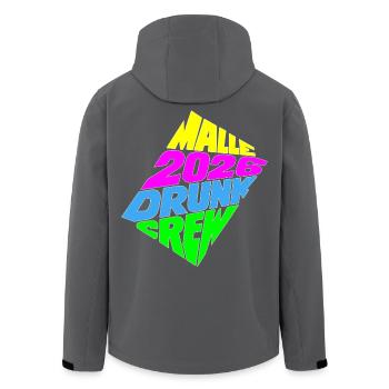Malle 2026 Équipe Ivre - Veste softshell homme en polyester recyclé Stanley/Stella - charbon - Dos - AI Model Male 185 light (185cm)