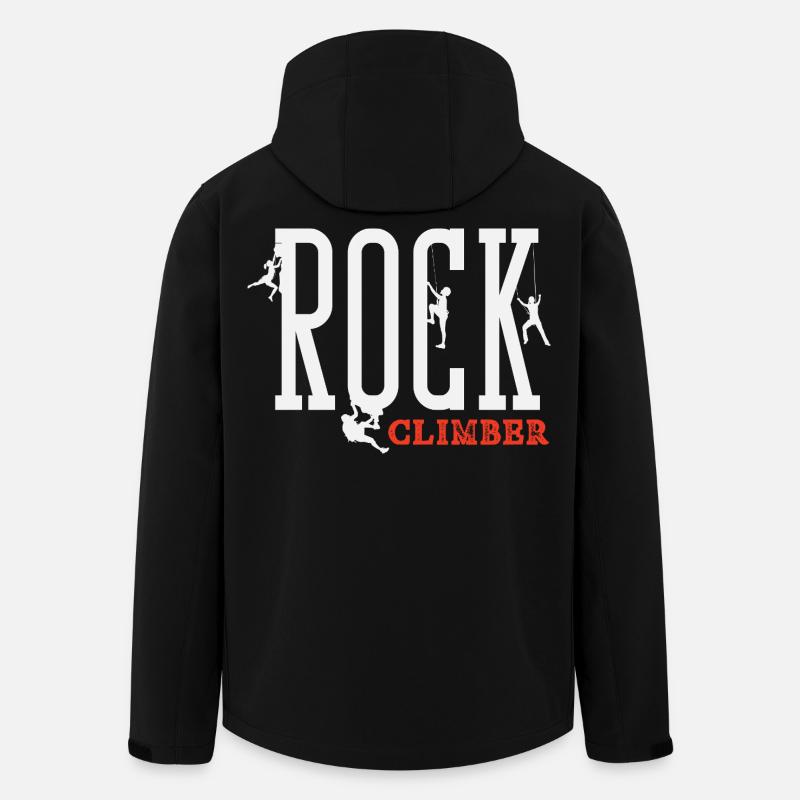Rock Climber Schriftzug Kletterer Design - Recycelte Männer Softshell-Jacke von Stanley/Stella - Schwarz