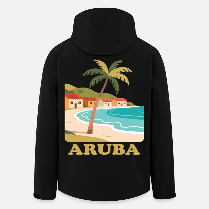 Aruba - Veste softshell homme en polyester recyclé Stanley/Stella - noir