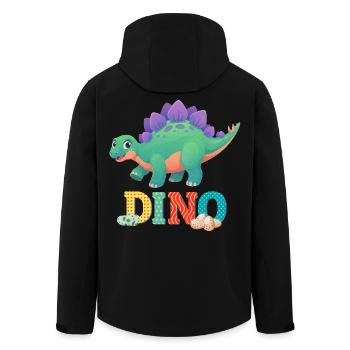 Dino - Recycelte Männer Softshell-Jacke von Stanley/Stella - Schwarz - Hinten - AI Model Male 185 light (185cm)