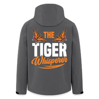  Butterfly Entomology The Tiger Whisperer Tiger - Men’s Recycled Softshell Jacket by Stanley/Stella - black - Back - AI Model Male 185 light (185cm)