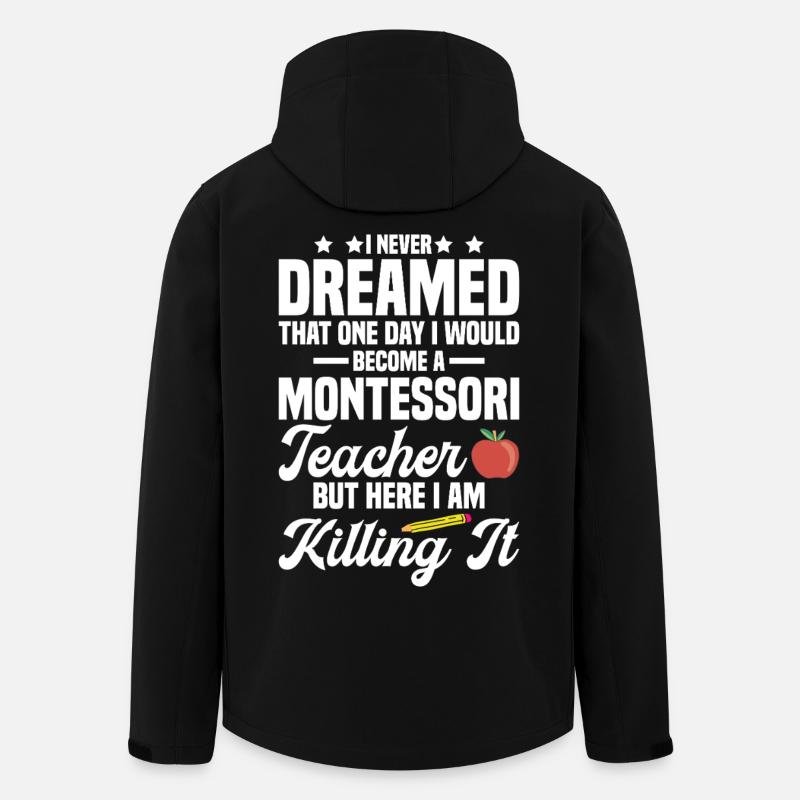 Montessori-Lehrermethode Montessori-Bildung Montessori - Recycelte Männer Softshell-Jacke von Stanley/Stella - Schwarz