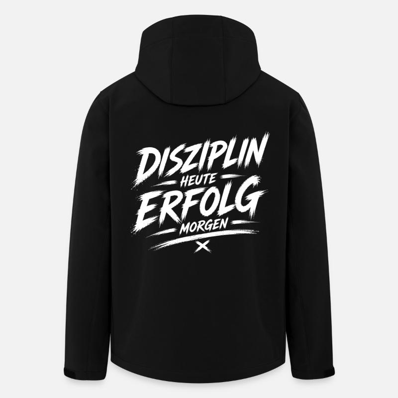 Disziplin heute, Erfolg morgen - Recycelte Männer Softshell-Jacke von Stanley/Stella - Schwarz