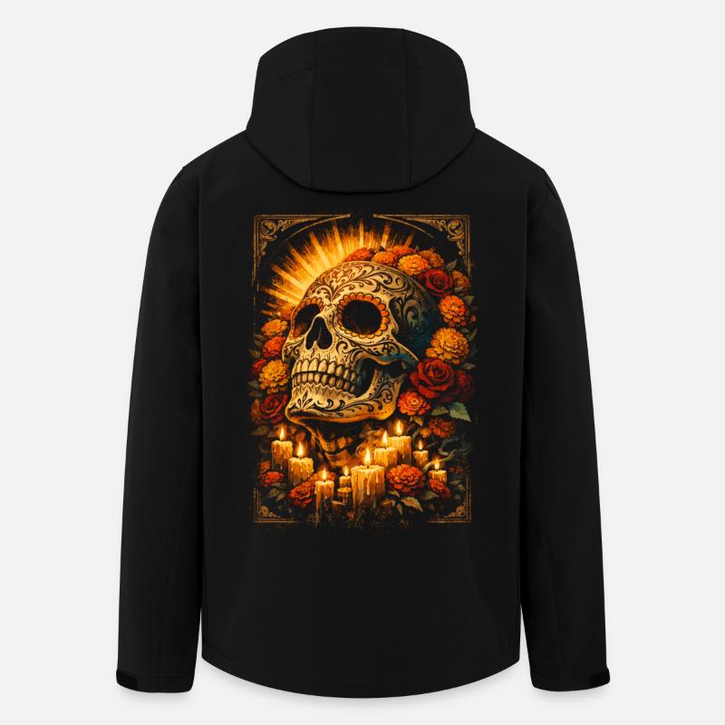 Dia De Los Muertos - Recycelte Männer Softshell-Jacke von Stanley/Stella - Schwarz