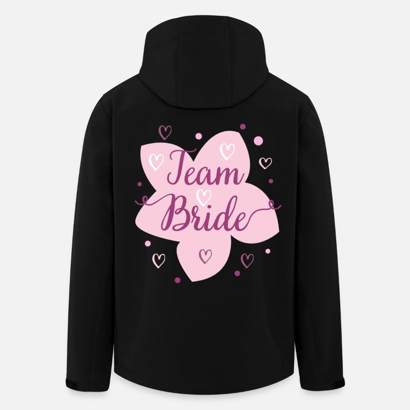 Hochzeit Team Bride Blüten Design - Recycelte Männer Softshell-Jacke von Stanley/Stella - Schwarz