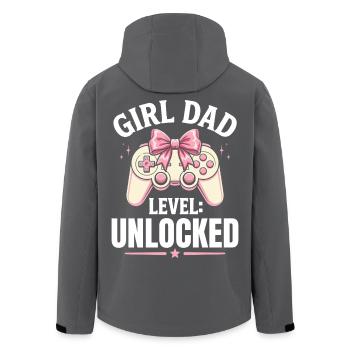 Girl Dad Level For Hospital - Men’s Recycled Softshell Jacket by Stanley/Stella - black - Back - AI Model Male 185 light (185cm)
