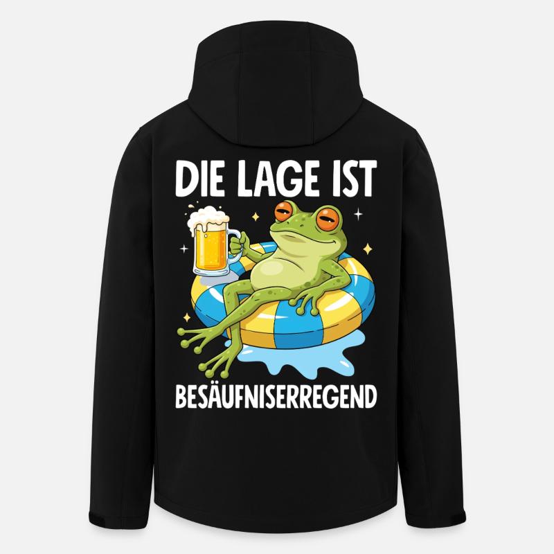 Die Lage Ist Besäufniserregend - Recycelte Männer Softshell-Jacke von Stanley/Stella - Schwarz