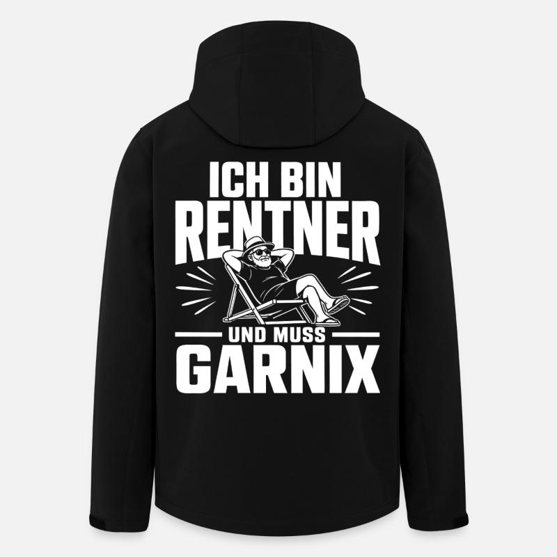 Ich bin Rentner - Recycelte Männer Softshell-Jacke von Stanley/Stella - Schwarz