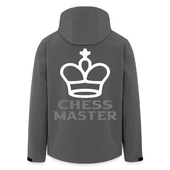 Schach - Recycelte Männer Softshell-Jacke von Stanley/Stella - Schwarz - Hinten - AI Model Male 185 light (185cm)