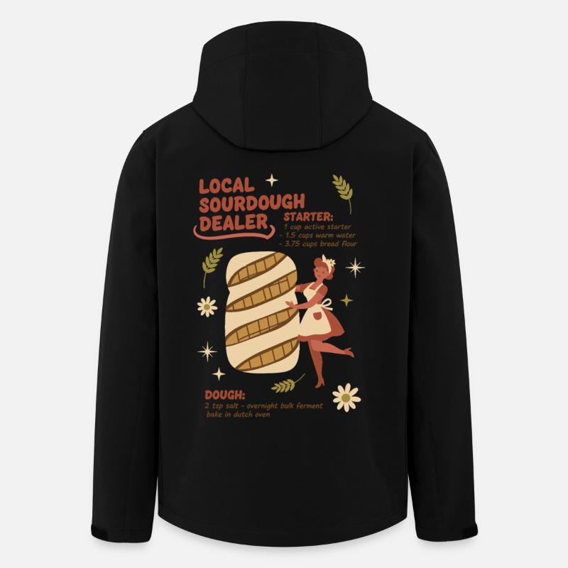Sauerteig-Lokaler Sauerteighändler Brotbacken - Recycelte Männer Softshell-Jacke von Stanley/Stella - Schwarz
