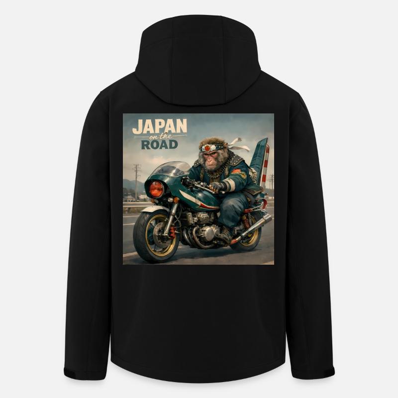 Japanese Bosozoku Monkey Biker - Men’s Recycled Softshell Jacket by Stanley/Stella - black