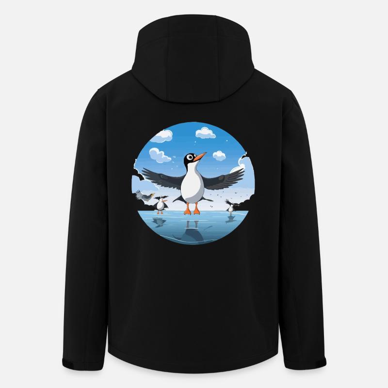Pinguin Kreis am Eissee - Recycelte Männer Softshell-Jacke von Stanley/Stella - Schwarz