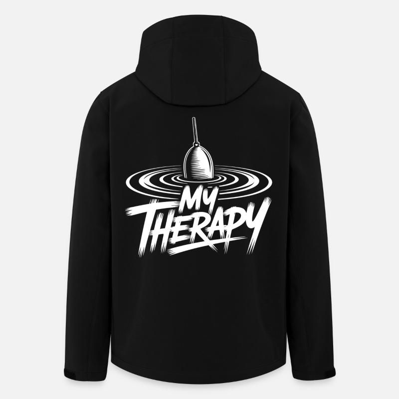 Angeln Therapie - Recycelte Männer Softshell-Jacke von Stanley/Stella - Schwarz