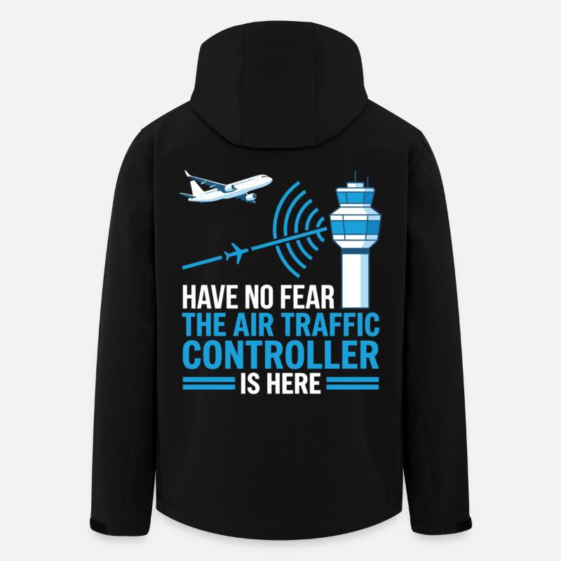 Air Traffic Controller Fluglotse Geschenk - Recycelte Männer Softshell-Jacke von Stanley/Stella - Schwarz