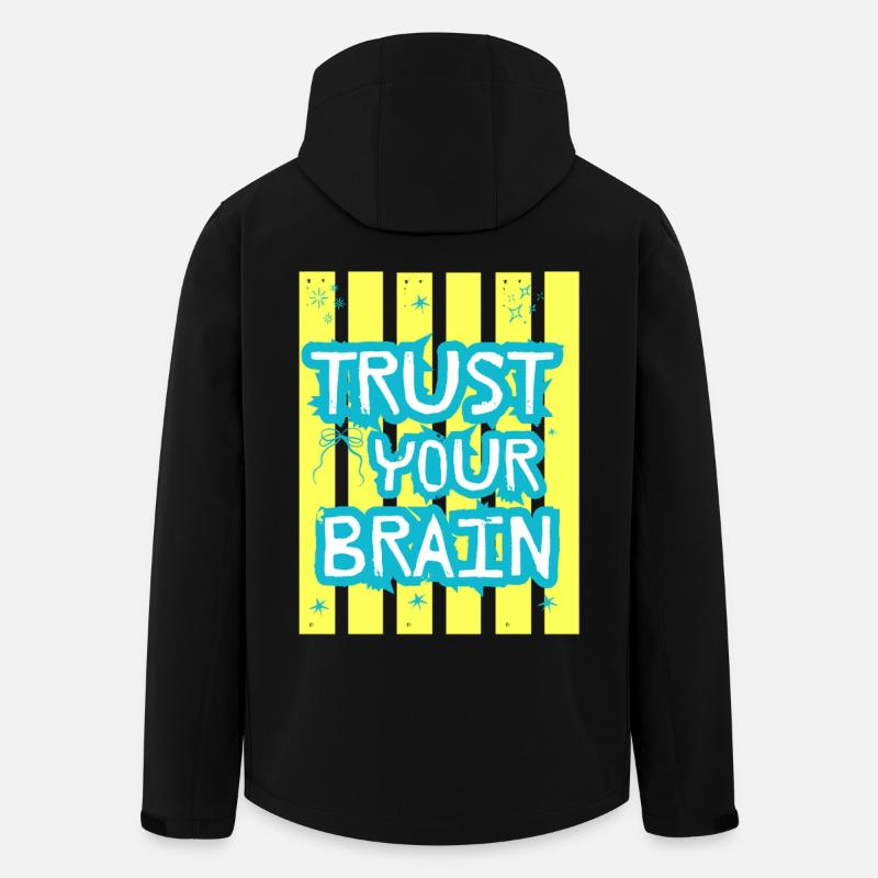 Trust Your Brain - Men’s Recycled Softshell Jacket by Stanley/Stella - black