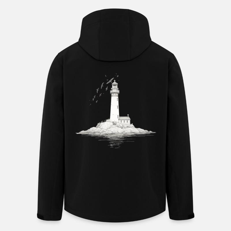 Lighthouse on Rocky Isle - Men’s Recycled Softshell Jacket by Stanley/Stella - black