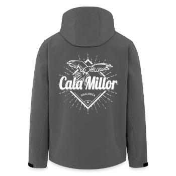Cala Millor sur les îles Baléares de Majorque - Veste softshell homme en polyester recyclé Stanley/Stella - noir - Dos - AI Model Male 185 light (185cm)