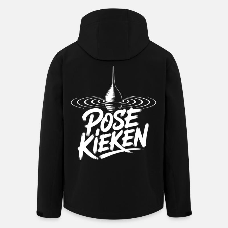 Angler Pose Design - Recycelte Männer Softshell-Jacke von Stanley/Stella - Schwarz
