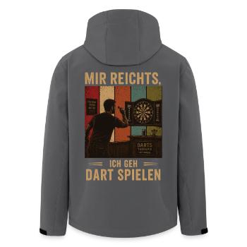Mir reichts Ich geh Dart spielen Retro Darts - Recycelte Männer Softshell-Jacke von Stanley/Stella - Schwarz - Hinten - AI Model Male 185 light (185cm)