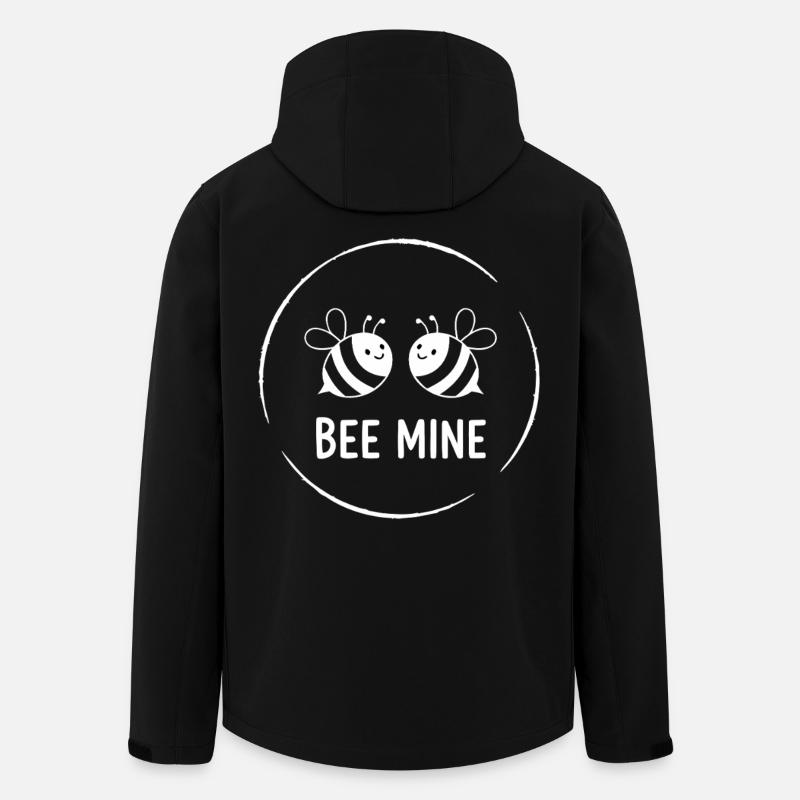Bee Mine la Saint-Valentin Abeille - Veste softshell homme en polyester recyclé Stanley/Stella - noir