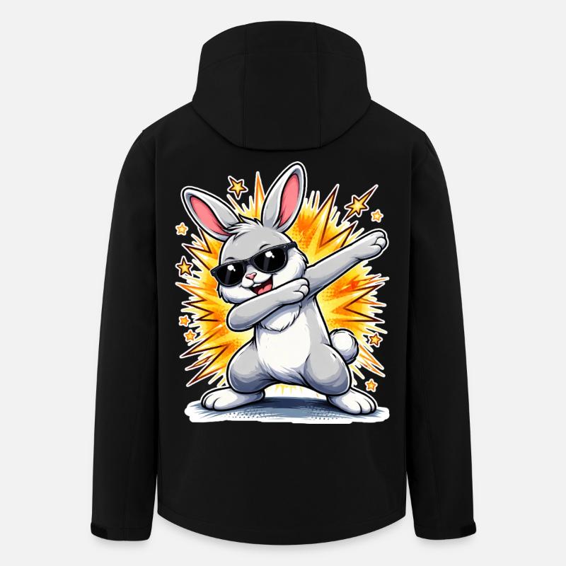 Dabbing Hase - Recycelte Männer Softshell-Jacke von Stanley/Stella - Schwarz