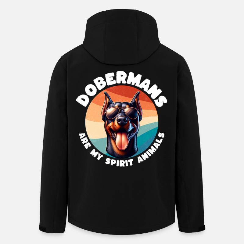 Funny Doberman Sayings - Men’s Recycled Softshell Jacket by Stanley/Stella - black