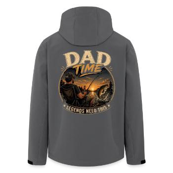 T-shirt de pêche Papa Time – Conception de la prise au coucher du soleil - Veste softshell homme en polyester recyclé Stanley/Stella - noir - Dos - AI Model Male 185 light (185cm)