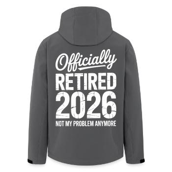Retired 2026 Funny Retired Graphic Men Retirement - Veste softshell homme en polyester recyclé Stanley/Stella - noir - Dos - AI Model Male 185 light (185cm)