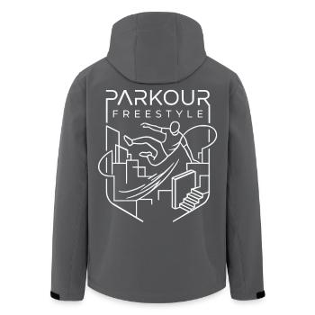 Parkour - Veste softshell homme en polyester recyclé Stanley/Stella - noir - Dos - AI Model Male 185 light (185cm)