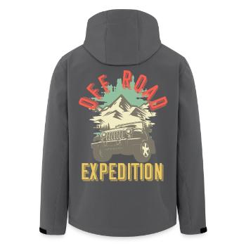 Offroad Expedition Adventure Geschenkidee - Recycelte Männer Softshell-Jacke von Stanley/Stella - Schwarz - Hinten - AI Model Male 185 light (185cm)