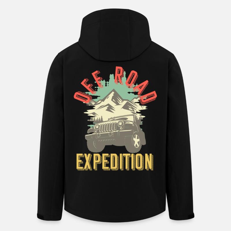 Offroad Expedition Adventure Gift Idea - Men’s Recycled Softshell Jacket by Stanley/Stella - black