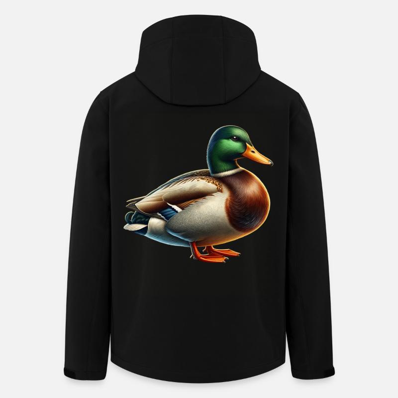 canard colvert - Veste softshell homme en polyester recyclé Stanley/Stella - noir