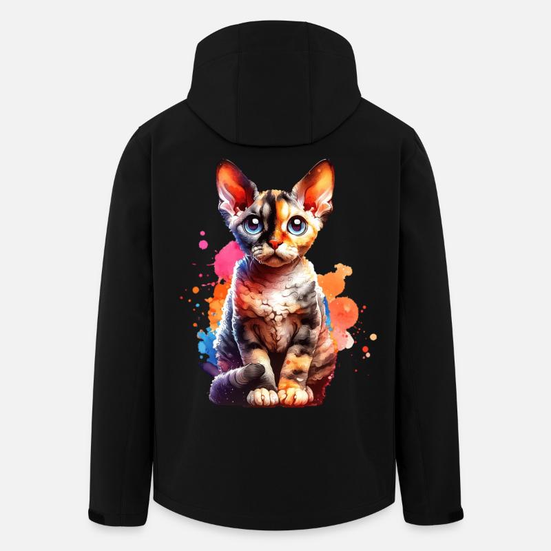 Devon Rex Geschenk - Recycelte Männer Softshell-Jacke von Stanley/Stella - Schwarz