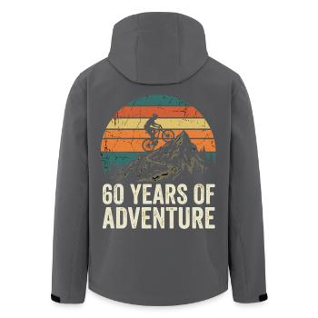 Hommes du VTT 60e anniversaire - Veste softshell homme en polyester recyclé Stanley/Stella - noir - Dos - AI Model Male 185 light (185cm)