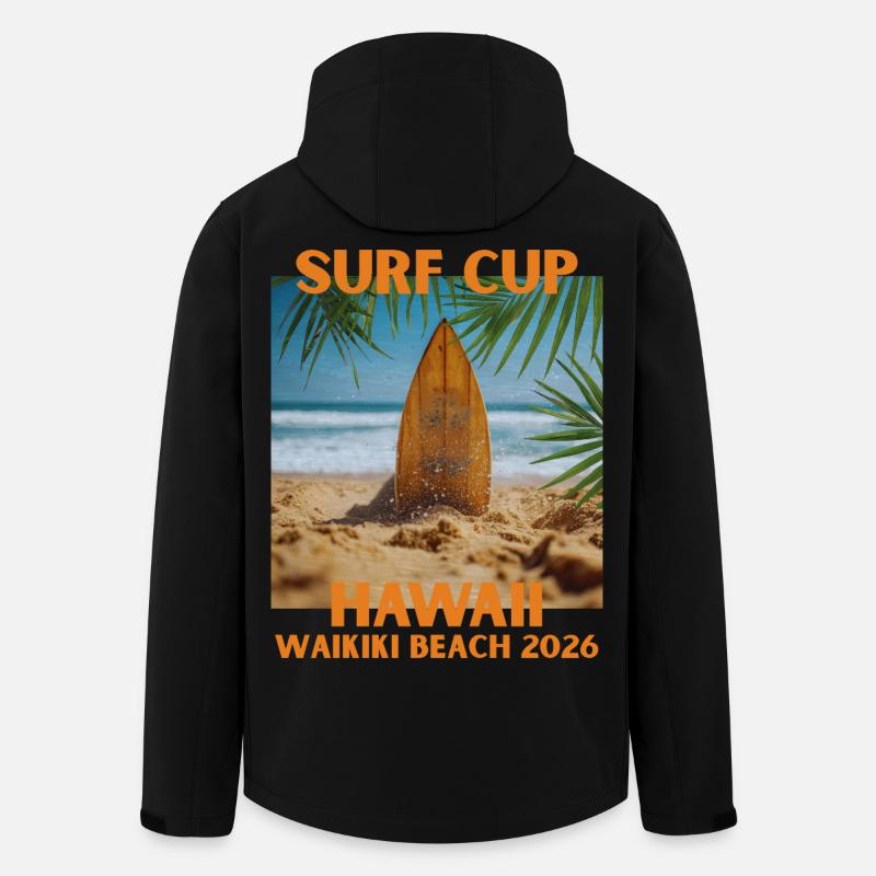 Hawaii Waikiki Surf Cup 2026 - Veste softshell homme en polyester recyclé Stanley/Stella - noir