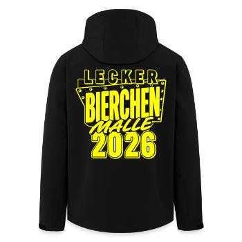 Lecker Bierchen Malle 2026 Bier lieben wir - Recycelte Männer Softshell-Jacke von Stanley/Stella - Schwarz - Hinten - AI Model Male 185 light (185cm)