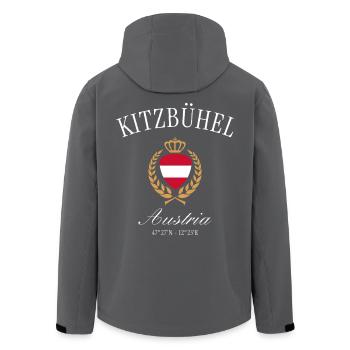 Kitzbühel Österreich Wappen Krone – Reise Souvenir - Recycelte Männer Softshell-Jacke von Stanley/Stella - Schwarz - Hinten - AI Model Male 185 light (185cm)