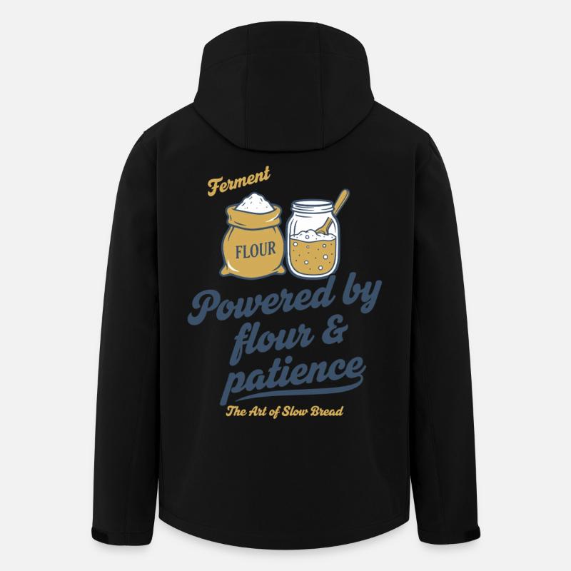Sauerteigbrot-Backer angetrieben von Mehl - Recycelte Männer Softshell-Jacke von Stanley/Stella - Schwarz