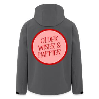 Geburtstagsweisheit - Recycelte Männer Softshell-Jacke von Stanley/Stella - Schwarz - Hinten - AI Model Male 185 light (185cm)