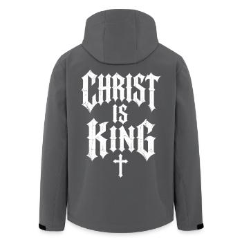 Croyants chrétiens : Christ est roi - Veste softshell homme en polyester recyclé Stanley/Stella - noir - Dos - AI Model Male 185 light (185cm)