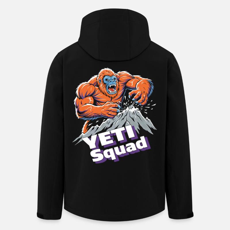 Yeti Squad Monster Berg Abenteuer - Recycelte Männer Softshell-Jacke von Stanley/Stella - Schwarz