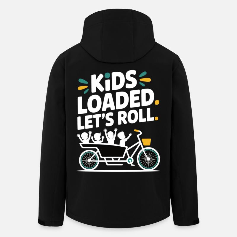 Kids Loaded Lets Roll Lastenrad - Recycelte Männer Softshell-Jacke von Stanley/Stella - Schwarz