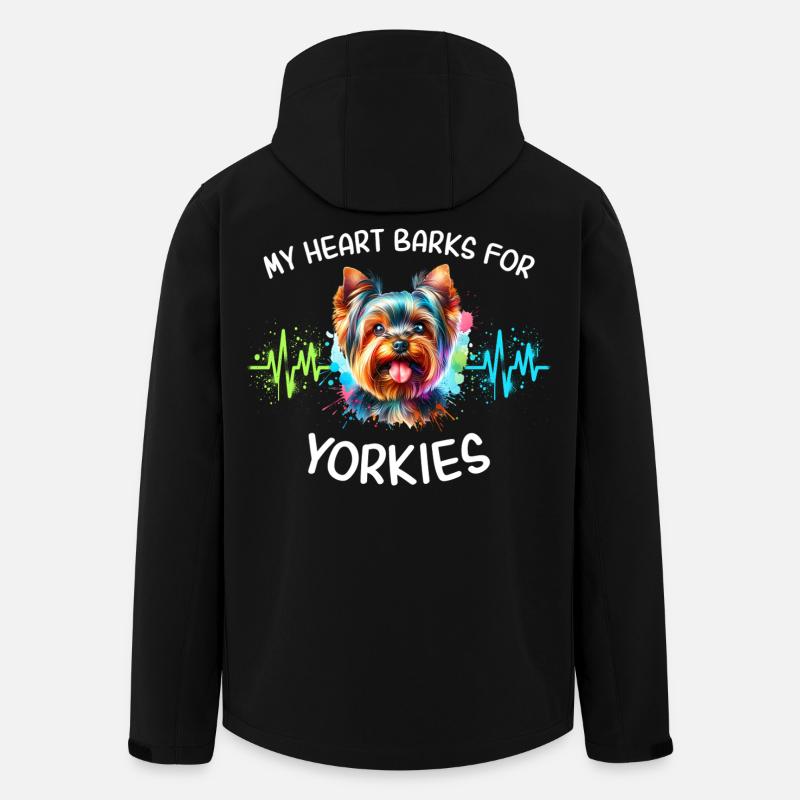 Yorkshire Terrier Heartline - Men’s Recycled Softshell Jacket by Stanley/Stella - black