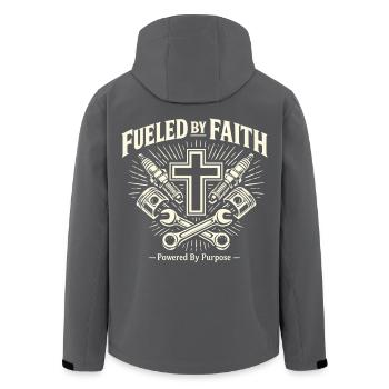 Faith Schrauber - Recycelte Männer Softshell-Jacke von Stanley/Stella - Schwarz - Hinten - AI Model Male 185 light (185cm)