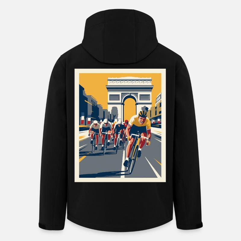 Paris Sprint — Cycling Memory - Men’s Recycled Softshell Jacket by Stanley/Stella - black