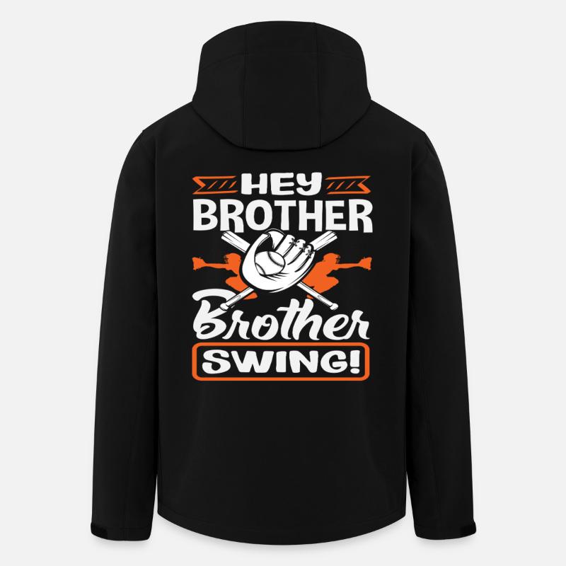 Hé frère Swing Baseball Dicton - Veste softshell homme en polyester recyclé Stanley/Stella - noir