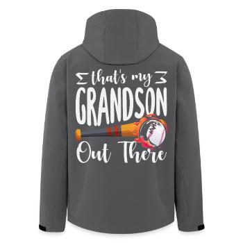 That's my grandson out there baseball - Men’s Recycled Softshell Jacket by Stanley/Stella - black - Back - AI Model Male 185 light (185cm)